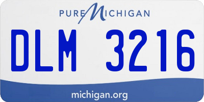 MI license plate DLM3216