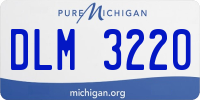 MI license plate DLM3220