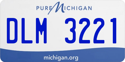 MI license plate DLM3221