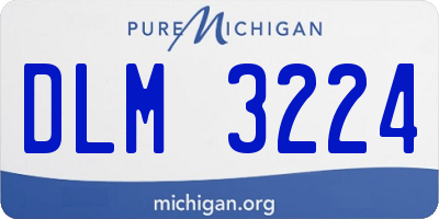 MI license plate DLM3224