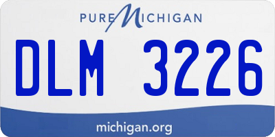 MI license plate DLM3226