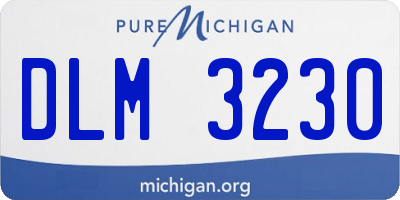 MI license plate DLM3230