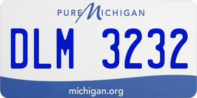 MI license plate DLM3232