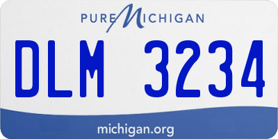 MI license plate DLM3234