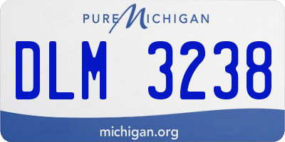 MI license plate DLM3238