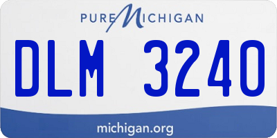 MI license plate DLM3240