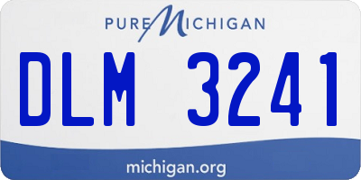 MI license plate DLM3241