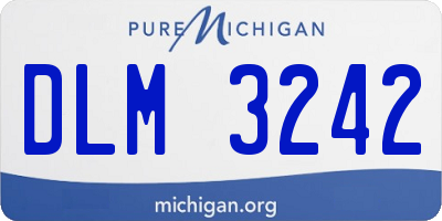 MI license plate DLM3242