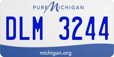 MI license plate DLM3244