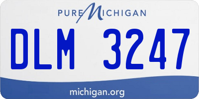 MI license plate DLM3247