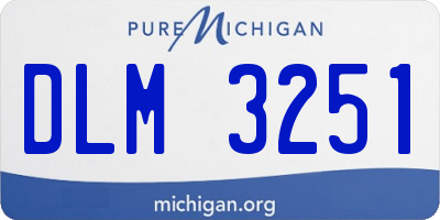 MI license plate DLM3251