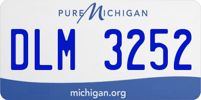 MI license plate DLM3252