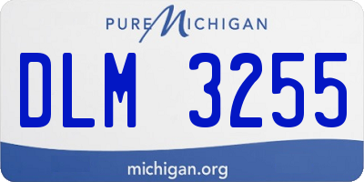 MI license plate DLM3255