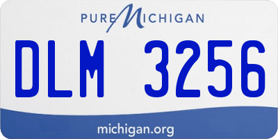 MI license plate DLM3256