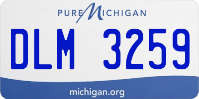 MI license plate DLM3259