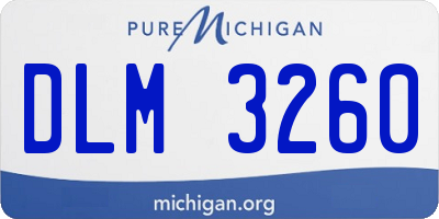MI license plate DLM3260