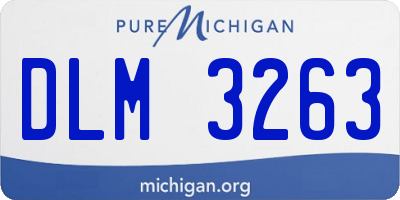 MI license plate DLM3263