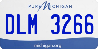 MI license plate DLM3266