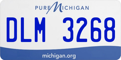 MI license plate DLM3268