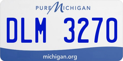 MI license plate DLM3270
