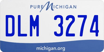 MI license plate DLM3274