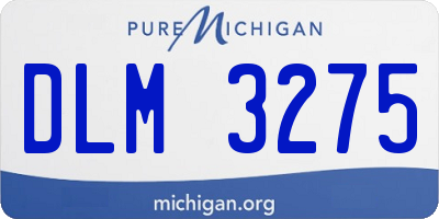 MI license plate DLM3275