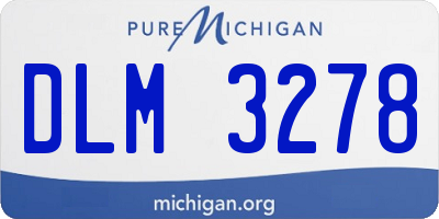 MI license plate DLM3278