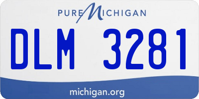 MI license plate DLM3281