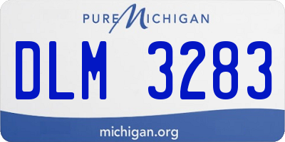 MI license plate DLM3283
