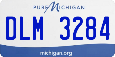 MI license plate DLM3284