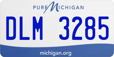 MI license plate DLM3285