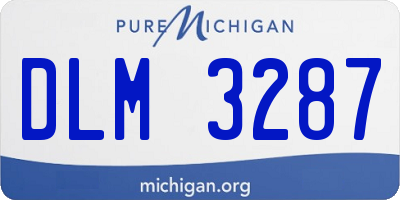 MI license plate DLM3287
