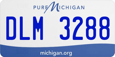 MI license plate DLM3288