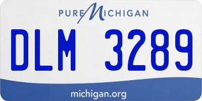 MI license plate DLM3289
