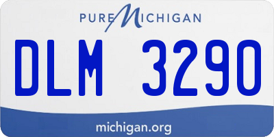 MI license plate DLM3290
