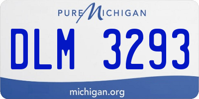MI license plate DLM3293