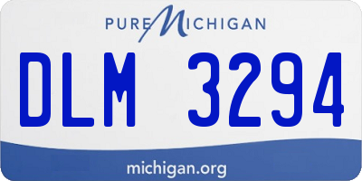MI license plate DLM3294