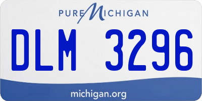 MI license plate DLM3296