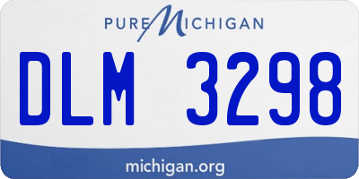 MI license plate DLM3298