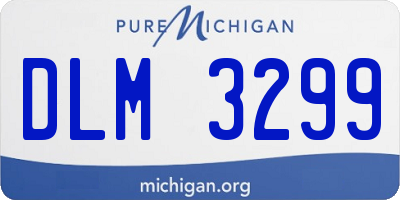 MI license plate DLM3299
