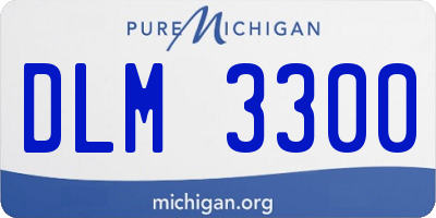 MI license plate DLM3300