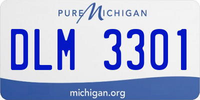 MI license plate DLM3301