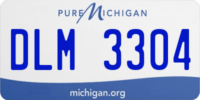 MI license plate DLM3304