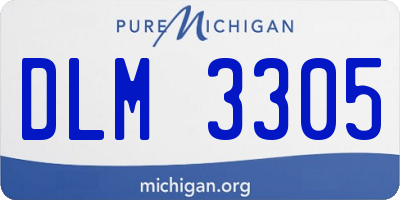 MI license plate DLM3305