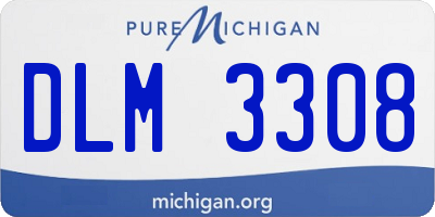 MI license plate DLM3308