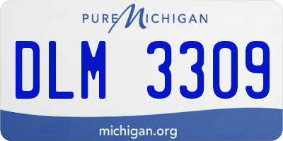 MI license plate DLM3309