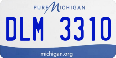MI license plate DLM3310