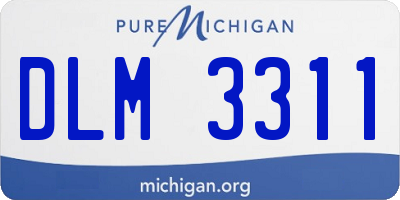 MI license plate DLM3311