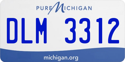 MI license plate DLM3312