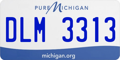 MI license plate DLM3313